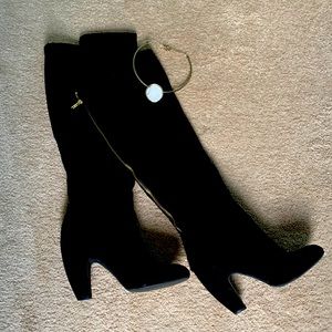 Knee High Gold Zipper Boots